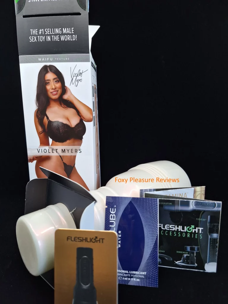 Inside the Violet Myers Waifu box, there is a lot of stuff