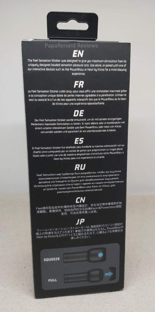 Rear side of the package