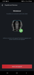 PowerBlow connected to FeelConnect